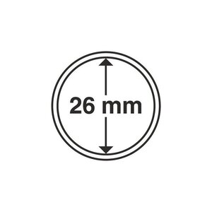 Capsules rondes 26mm pour monnaies de collection. Paquet - 100 capsules