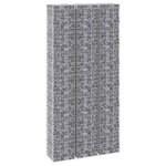 vidaXL Lits surélevés en gabion 3 Pièces 30x30x200 cm Fer