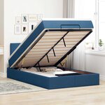 vidaXL Lit ottoman avec matelas bleu 120x200 cm tissu