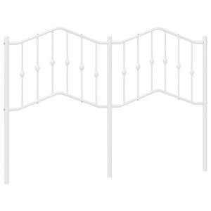 vidaXL Tête de lit de remplacement métal blanc 140 cm