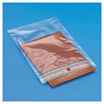 Sachet plastique zip 50% recyclé transparent 60 microns raja 8x12 cm