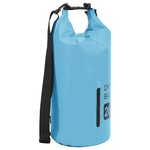 vidaXL Sac sec avec fermeture éclair Bleu 20 L PVC