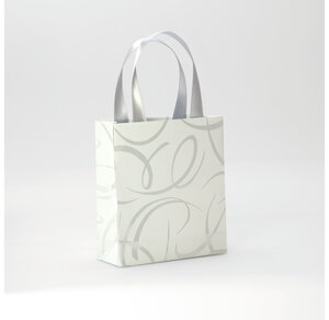 Sac cadeau 12x4 5x13 5cm blanc arabesque clairefontaine