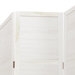 vidaXL Cloison de séparation 5 panneaux blanc bois de paulownia massif