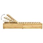 Vidaxl chaise longue avec table bois de pin imprégné de vert