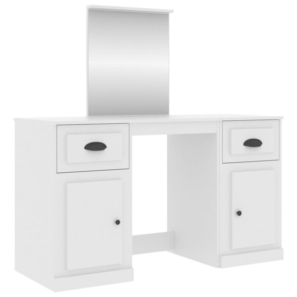 vidaXL Coiffeuse avec miroir blanc 130x50x132 5 cm