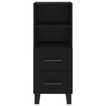 vidaXL Buffet Noir 34 5x34x90 cm Bois d'ingénierie