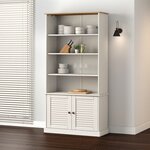 vidaXL Bibliothèque VIGO blanc 85x35x170 cm bois massif de pin