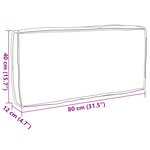 vidaXL Coussin de palette pour dossier Noir 80x40x12 cm Tissu Oxford