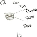 vidaXL Horloge murale 3D Design moderne Argenté 100 cm XXL