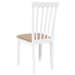 vidaXL Chaises à manger coussins 2 Pièces blanc bois massif caoutchouc