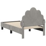 vidaXL Cadre de lit pour tout-petit avec tête de lit Gris clair