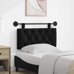 vidaXL Tête de lit suspendue Avec lumière LED Noir Velours