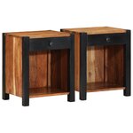 vidaXL Armoires de chevet 2 Pièces 40x35x50 cm Bois massif acacia