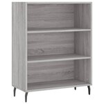 vidaXL Buffet haut Sonoma gris 69 5x34x180 cm Bois d'ingénierie