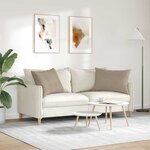 vidaXL Coussins de canapé 2 Pièces Taupe 70 x 50 cm tissu