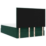 vidaXL Cadre de lit ottoman avec matelas vert foncé 140x190 cm velours