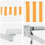 vidaXL Auvent rétractable électrique Jaune et blanc 4 x 2 m