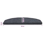 vidaXL Tapis d'escalier auto-adhésifs 15 Pièces Gris foncé et bleu