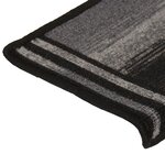 vidaXL Tapis d'escalier autoadhésifs 10 Pièces 65x21x4 cm Noir et gris