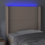 vidaXL Tête de lit à LED Cappuccino 103x16x118/128 cm Similicuir