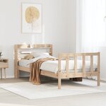vidaXL Cadre de lit sans matelas 75x190 cm bois de pin massif