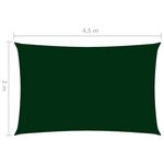vidaXL Voile de parasol tissu oxford rectangulaire 2x4 5 m vert foncé