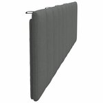 vidaXL Coussin de tête de lit gris foncé 200 cm tissu