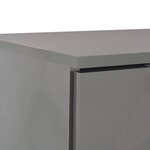 vidaXL Buffet Gris brillant 107x35x80 5 cm