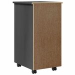 vidaXL Armoire roulante avec tiroirs MOSS gris bois de pin solide