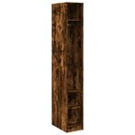 vidaXL Garde-robe chêne fumé 30x50x200 cm bois d'ingénierie