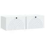 vidaXL Meuble TV mural Blanc 99 x 41 x 30 cm Bois d'ingénierie