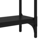 vidaXL Table console avec étagère Chêne noir 75 x 22.5 x 75 cm