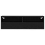 vidaXL Meuble TV mural Chêne noir 100 x 30 x 30 cm Bois d'ingénierie