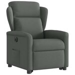 vidaXL Fauteuil inclinable électrique gris foncé tissu