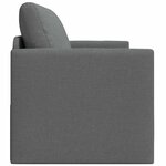 vidaXL Canapé-Lit 110cm Gris foncé tissu