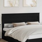 vidaXL Tête de lit Chêne noir 200 cm Bois d'ingénierie