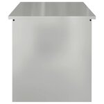 vidaXL Boîte de Rangement Extérieure Argent 100 x 50 5 x 50 cm Acier