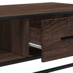 vidaXL Table basse chêne marron 100x57x35cm bois d'ingénierie et métal