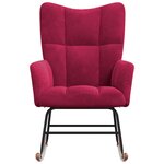 vidaXL Chaise à bascule Rouge bordeaux Velours