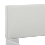 vidaXL Cadre de lit avec LED Blanc Similicuir 90x200 cm