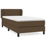 vidaXL Sommier à lattes de lit avec matelas Marron foncé 100x200 cm
