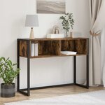 vidaXL Table d'appoint Chêne Fumé 100 x 36 x 75 cm Bois d'ingénierie