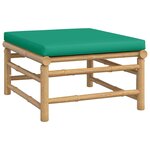 vidaXL Salon de jardin 12 Pièces avec coussins vert bambou