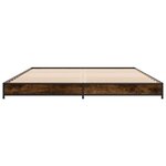 vidaXL Cadre de lit sans matelas chêne fumé 120x190 cm