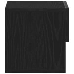 vidaXL Cabinet de chevet avec tiroir Chêne noir 46 x 29 5 x 30 cm