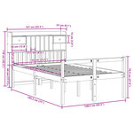 vidaXL Lit bibliothèque sans matelas blanc 135x190 cm bois pin massif