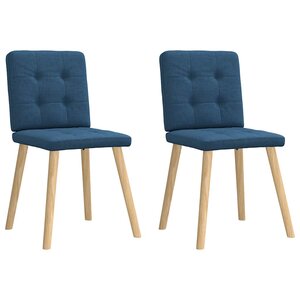 vidaXL Chaises à manger lot de 2 bleu tissu