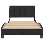 vidaXL Cadre de lit sans matelas Hanko noir 100x200 cm velours