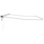 vidaXL Cadre de store manuel avec LEDs Blanc 5 x 3 m Aluminium